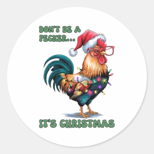 Sticker Rond Don De Noël C'Est Un Chritsmans (Devant)
