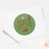 Sticker Rond Don de Noël Enseigner-Paix (Enveloppe)