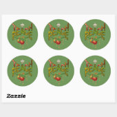 Sticker Rond Don de Noël Enseigner-Paix (Feuille)
