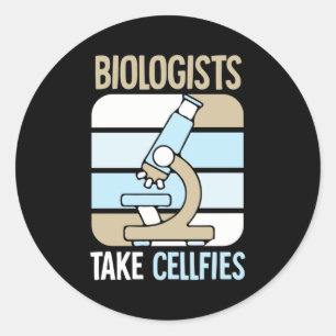 Sticker Rond Don de scientifique Les biologistes prennent des