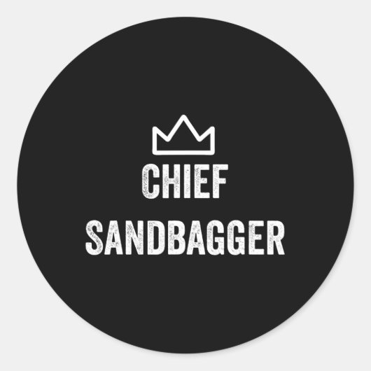 Sticker Rond Don Du Chef Sandbagger Pour Le Mème De Golf Bjj Sa (Devant)