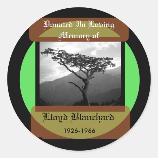 Sticker Rond Don en mémoire de (Devant)