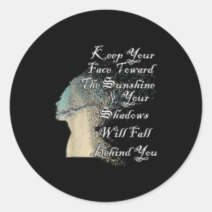 Sticker Rond Don Inspirationnel Pour Femmes Graphisme Et Citati