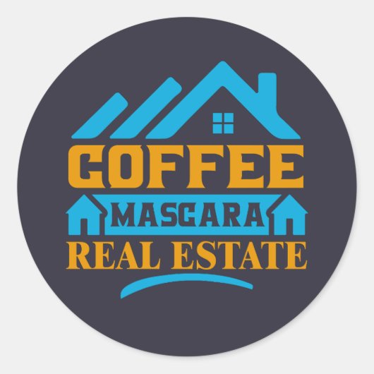 Sticker Rond Don Realtor | Coffee Mascara Immobilier (Devant)