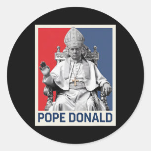 Sticker Rond Donald Pape Trump Pape Donald Trump Politique