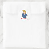 Sticker Rond Donald Rump — Conception anti-Trump - - Politique (Sac)