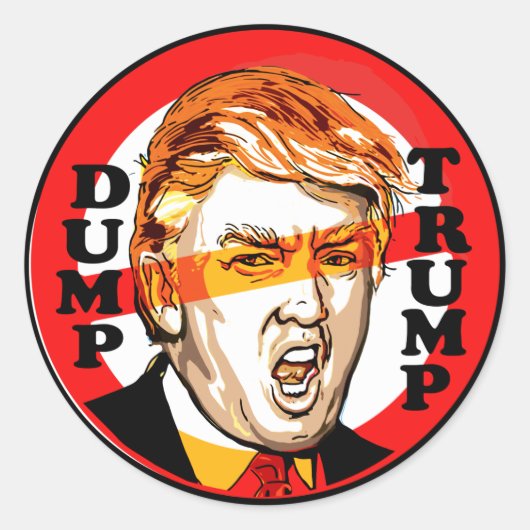 Sticker Rond Donald Trump 2016 (Devant)