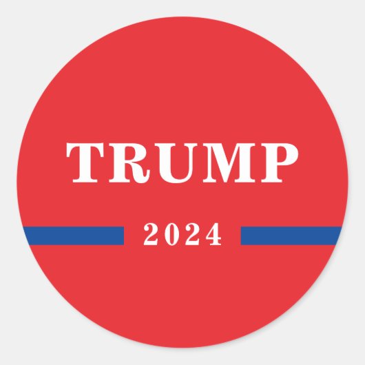 Sticker Rond Donald Trump 2024 (Devant)