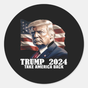 Sticker Rond Donald Trump 2024