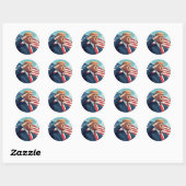 Sticker Rond Donald Trump 2024 (Feuille)