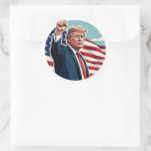 Sticker Rond Donald Trump 2024 (Sac)