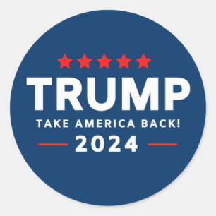 Sticker Rond Donald Trump 2024 et l'Amérique