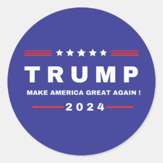 Sticker Rond Donald Trump 2024 fait revenir l'Amérique