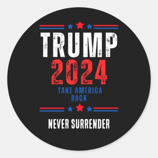 Sticker Rond Donald Trump 2024 redonne l'élection américaine (Devant)