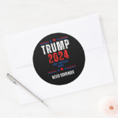 Sticker Rond Donald Trump 2024 redonne l'élection américaine (Enveloppe)