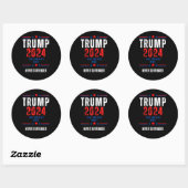 Sticker Rond Donald Trump 2024 redonne l'élection américaine (Feuille)