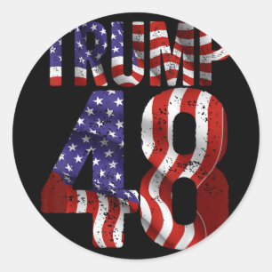 Sticker Rond Donald Trump 2028 Trump 45 47 48e Président améric
