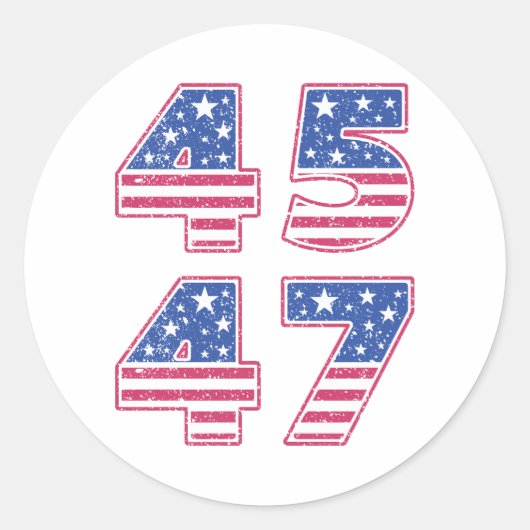 Sticker Rond Donald Trump 45-47 (Devant)