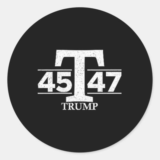 Sticker Rond Donald Trump 45 47 45e 47e Président (Devant)