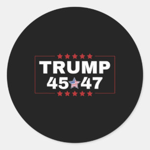 Sticker Rond Donald Trump 45 47e Président américain Tee Mega a