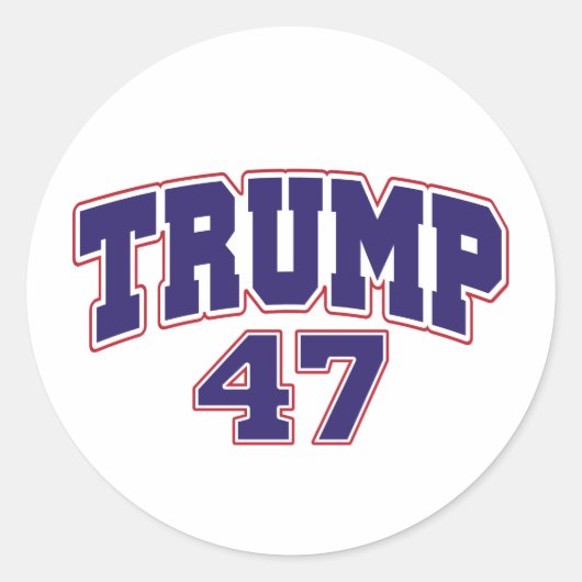 Sticker Rond Donald Trump 47 (Devant)