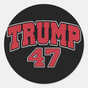 Sticker Rond Donald Trump 47
