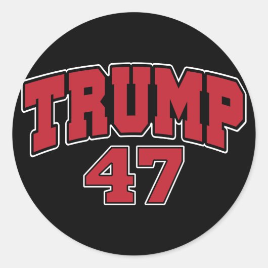 Sticker Rond Donald Trump 47 (Devant)