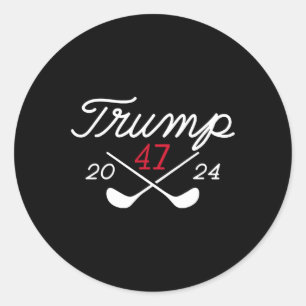 Sticker Rond Donald Trump 47 2024