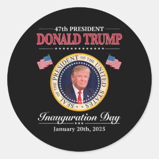 Sticker Rond Donald Trump 47e investiture du président 2025 Sup