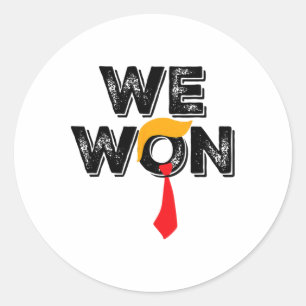 Sticker Rond Donald Trump 47e Président Jd Vance Nous avons gag