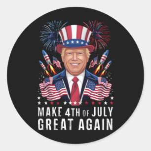 Sticker Rond Donald Trump 4 juillet sa grandeur
