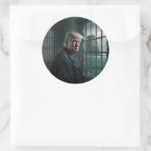 Sticker Rond Donald Trump à la prison d'Alcatraz (Sac)