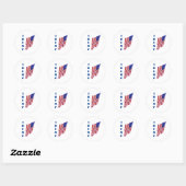 Sticker Rond Donald Trump American Flag Pop Art (Feuille)