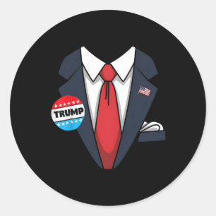 Sticker Rond Donald Trump Costume Halloween Pour Toddler Ki