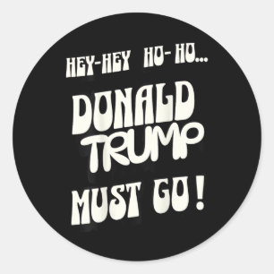 Sticker Rond Donald Trump Doit Abandonner Le Roi Non Non Autori