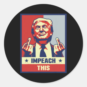 Sticker Rond Donald Trump fait une impasse sur les conservateur