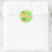 Sticker Rond Donald Trump Jour de la Saint Patrick Leprechaun (Sac)