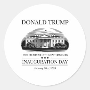 Sticker Rond Donald Trump Jour de l'investiture 2025 6