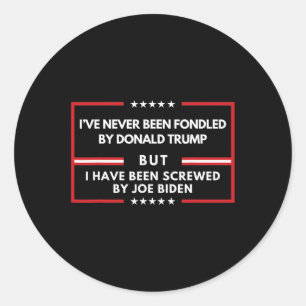 Sticker Rond Donald Trump N'A Jamais Été Fondé, Mais Il A Été T