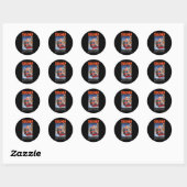 Sticker Rond Donald Trump Noël Funny Snowflake Suppression (Feuille)