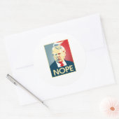 Sticker Rond Donald Trump NOPE — Anti-Trump 2016 - (Enveloppe)