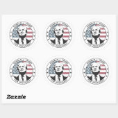 Sticker Rond Donald Trump pour le président #MAGA (Feuille)