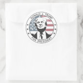 Sticker Rond Donald Trump pour le président #MAGA (Sac)