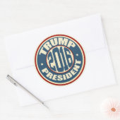 Sticker Rond Donald Trump Président 2016 (Enveloppe)