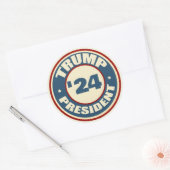 Sticker Rond Donald Trump Président 2024 (Enveloppe)