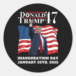 Sticker Rond Donald Trump Président Jour de l'investiture Victo