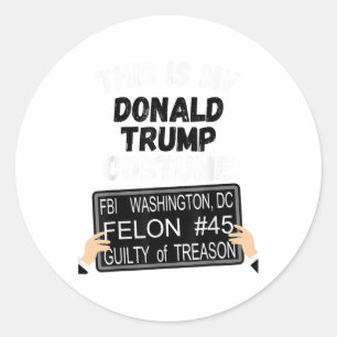 Sticker Rond Donald Trump Prison Condamnation, Anti Trump For P