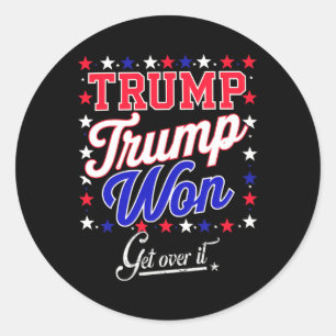 Sticker Rond Donald Trump remporte le pari 2024 Trump remporte