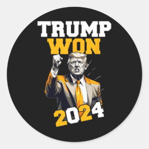 Sticker Rond Donald Trump remporte l'investiture électorale de