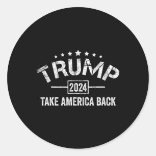 Sticker Rond Donald Trump reprends l'Amérique le 4 juillet élec